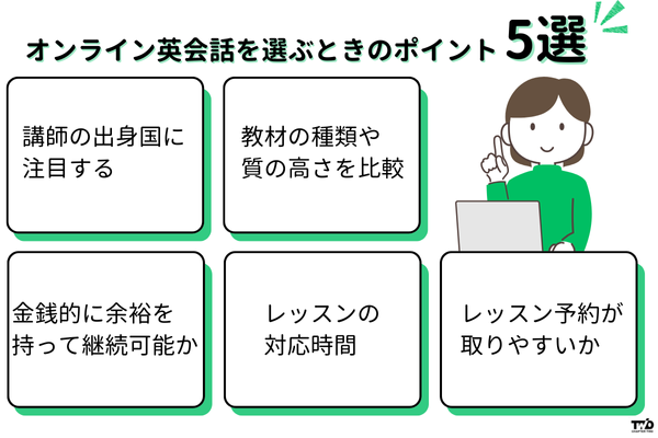 オンライン英会話を選ぶときのポイント【失敗しない選び方】