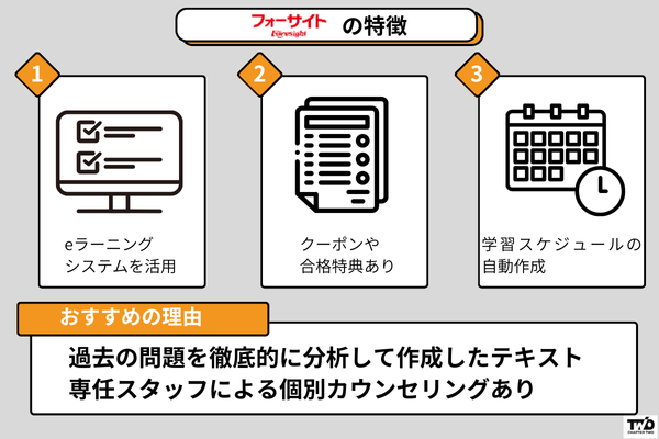 フォーサイト 司法書士試験講座の特徴