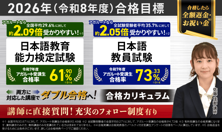 アガルート 登録日本語教員試験