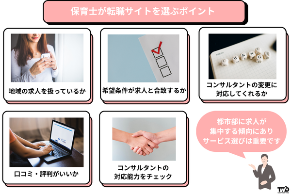 保育士が転職サイトを選ぶポイント