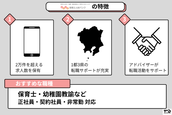 保育士人材バンクの特徴 