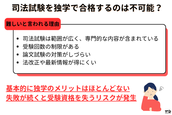 司法試験を独学で合格するのは不可能？【難しいと言われる理由】