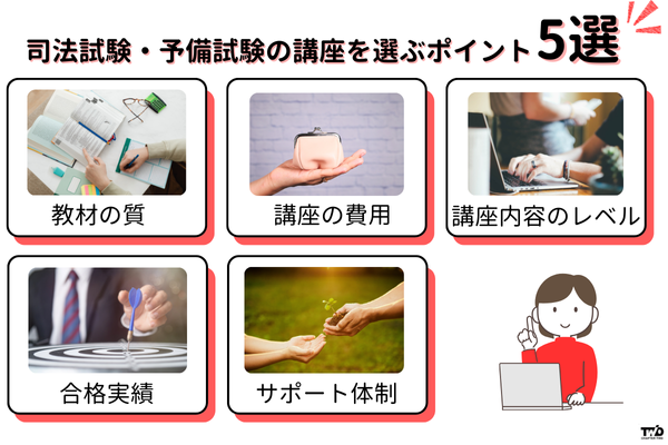 司法試験・予備試験の通信講座・予備校を選ぶポイント
